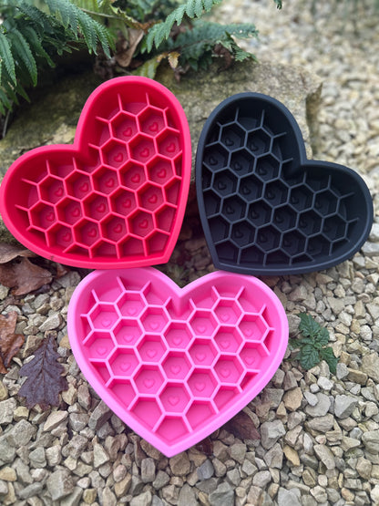 HEART HONEYCOMB BOWL / LICKMAT SLOW FEEDER