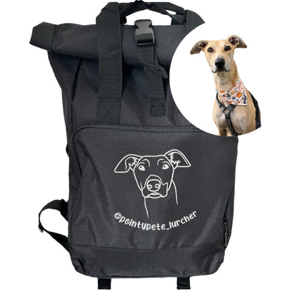 PERSONALISED PET PAWTRAIT ROLL TOP BAG