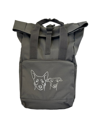 PERSONALISED PET PAWTRAIT ROLL TOP BAG