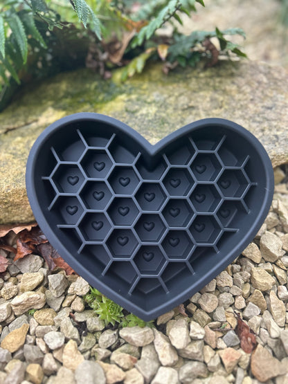 HEART HONEYCOMB BOWL / LICKMAT SLOW FEEDER