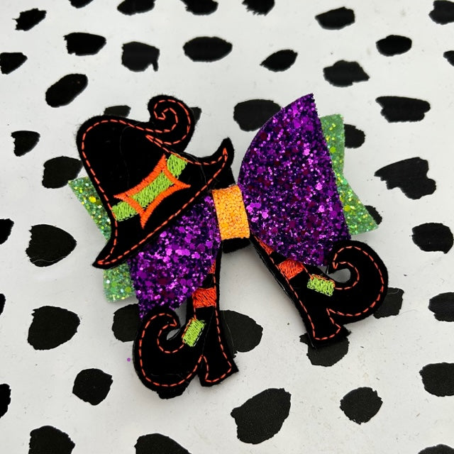 WITCH LEGS GLITTER BOW