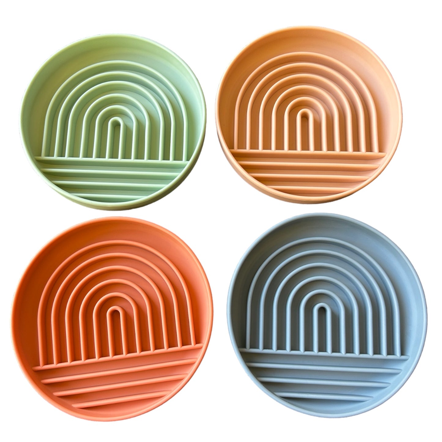 RAINBOW SILICONE SLOW FEEDER BOWL/ PLATE