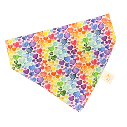 RAINBOW HEARTS BANDANA