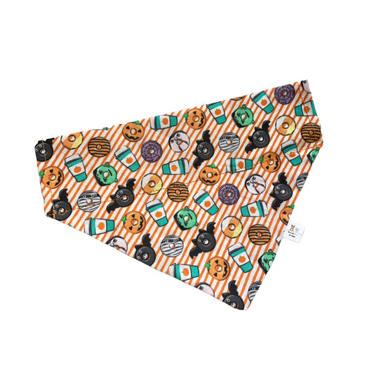 SPOOKY DONUTS (ORANGE) BANDANA