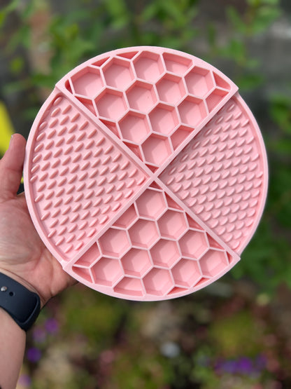 DUAL TEXTURE HONEYCOMB LICKMAT SLOW FEEDER TRAY