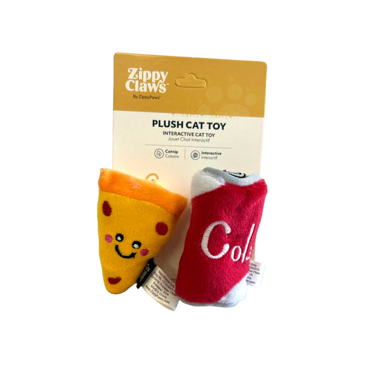 ZIPPY PAWS NOMNOMZ COLA & PIZZA CATNIP CAT TOYS