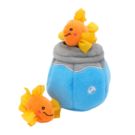 ZIPPY CLAWS  GOLDFISH BOWL BURROW TOY