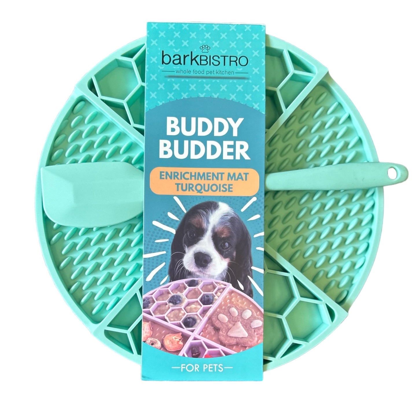 BARK BISTRO DUEL TEXTURE ENRICHMENT MAT & SPATULA