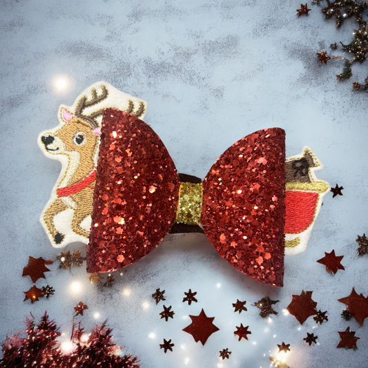 SLEIGHED IT! GLITTER BOW